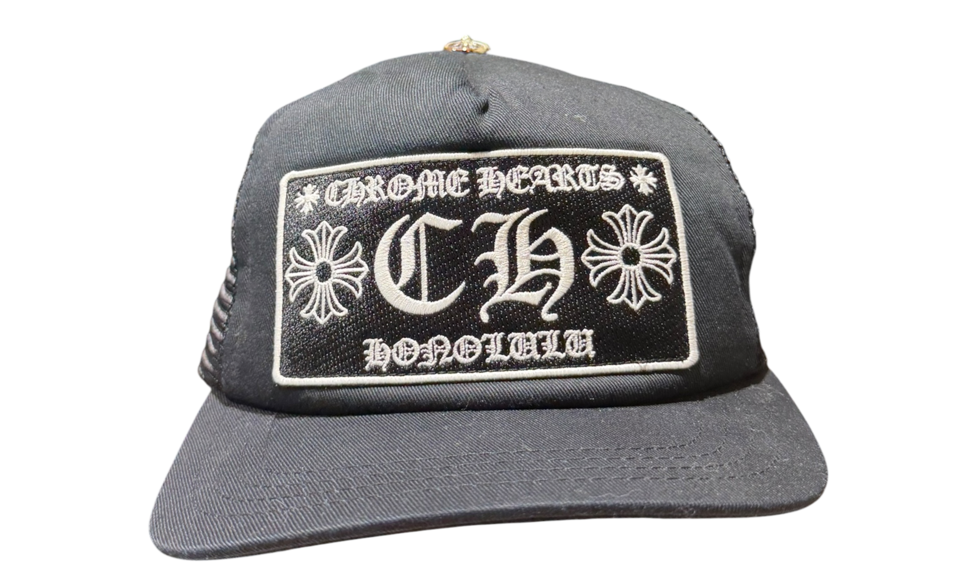 Chrome Hearts Honolulu Exclusive CH Trucker Hat Black/black