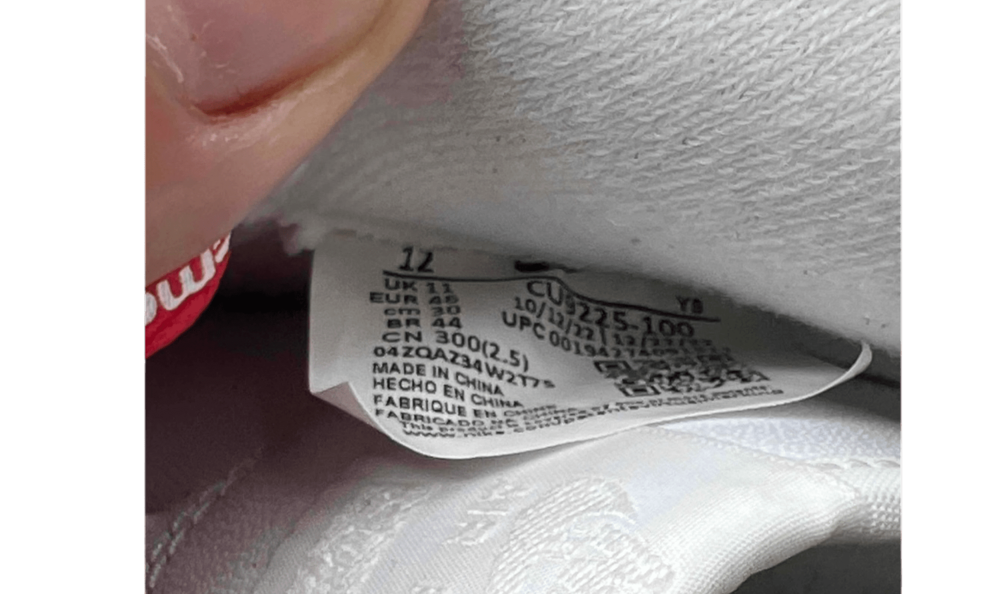 Nike Air Force 1 "Supreme" White (PreOwned)
