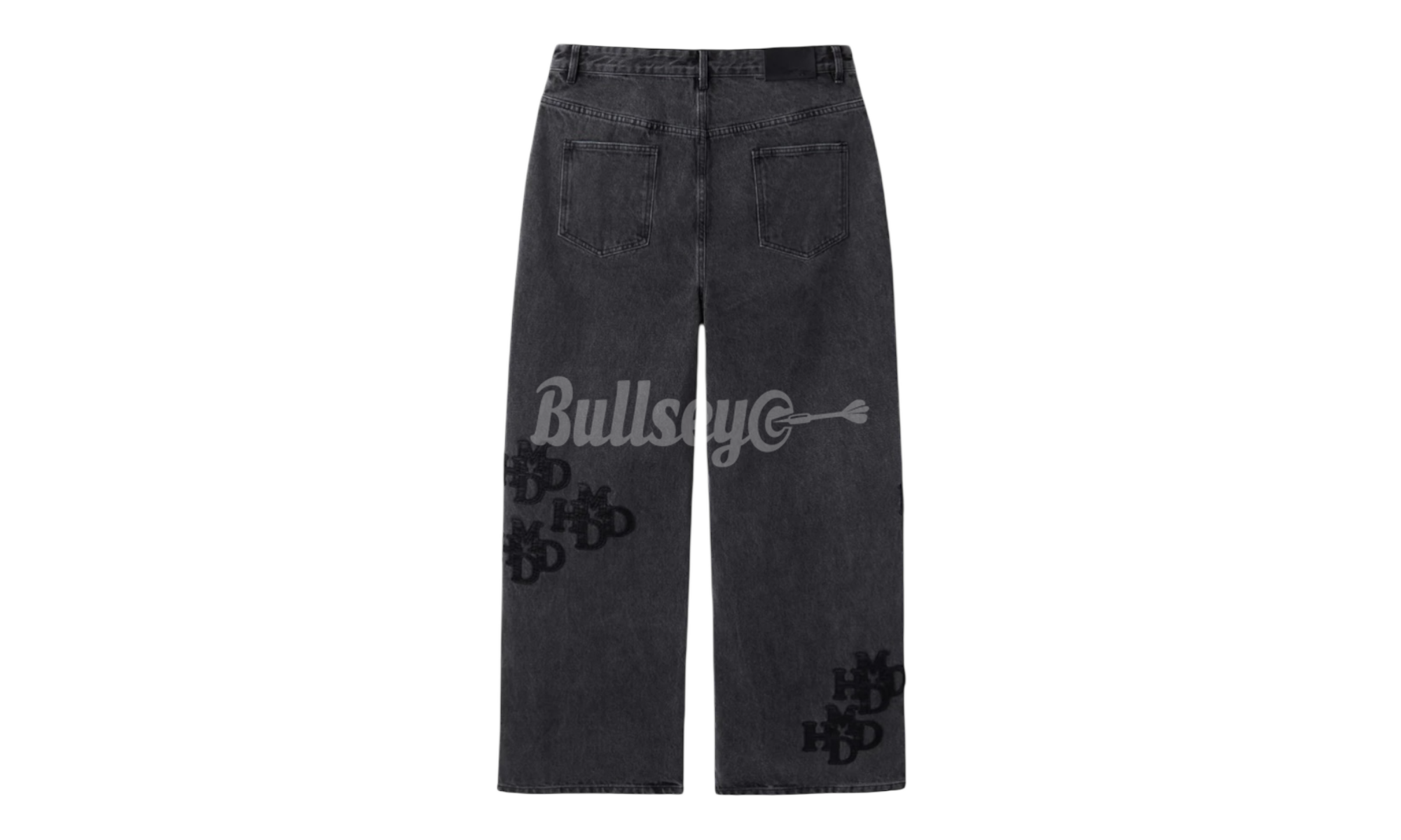 HMDD Patch Cord Double Knot Knee Black Jeans