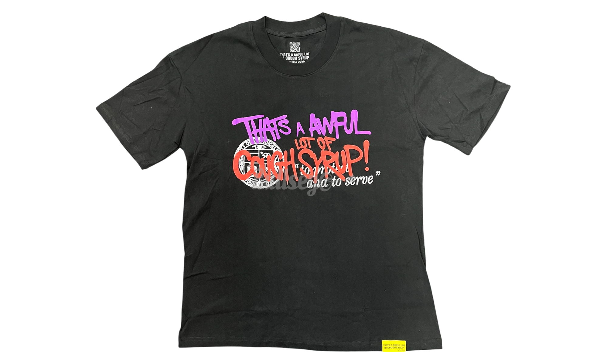 That's A Awful Lot Of Cough Syrup Protect And Serve Black T-Shirt