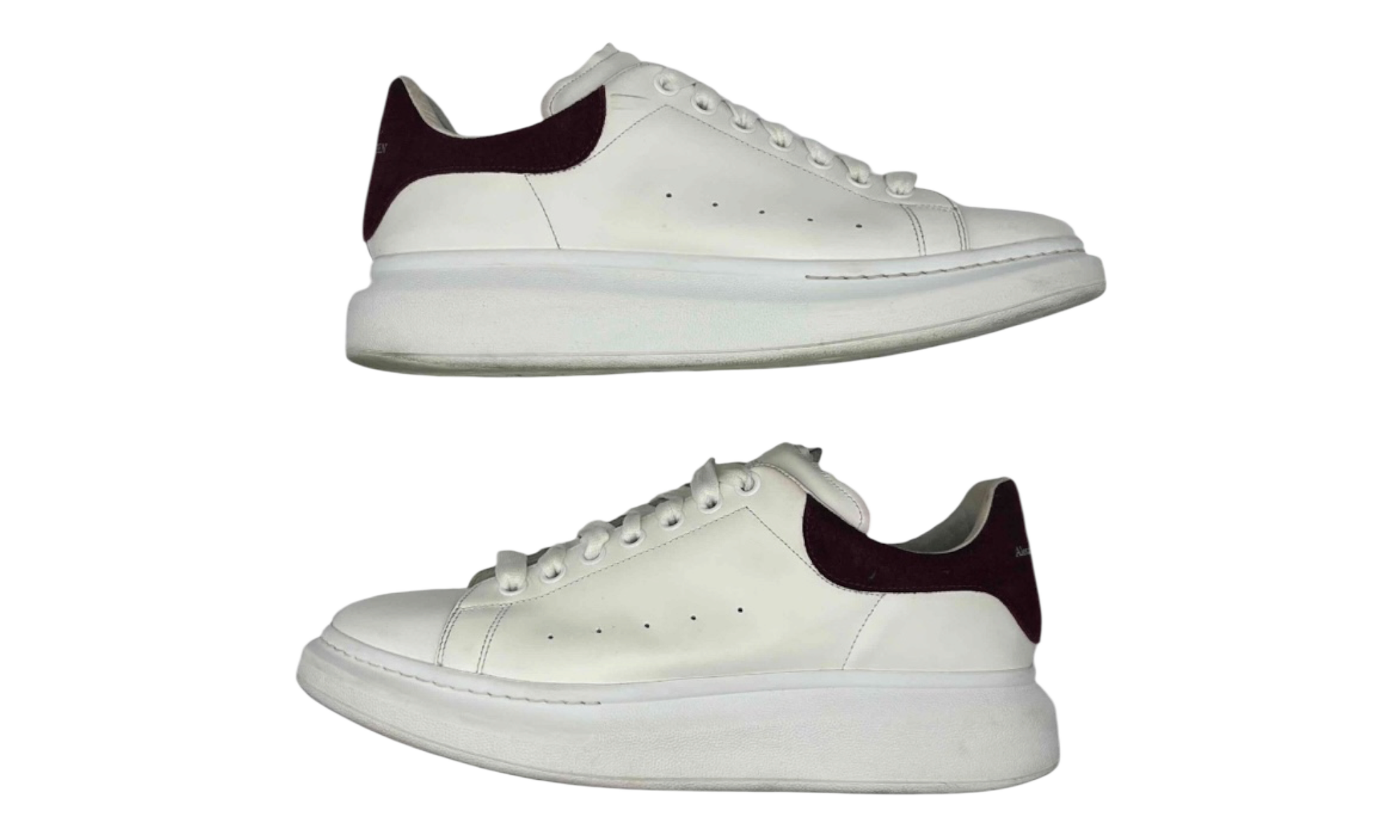 Alexander McQueen Oversized "White/Burgundy" (PreOwned)