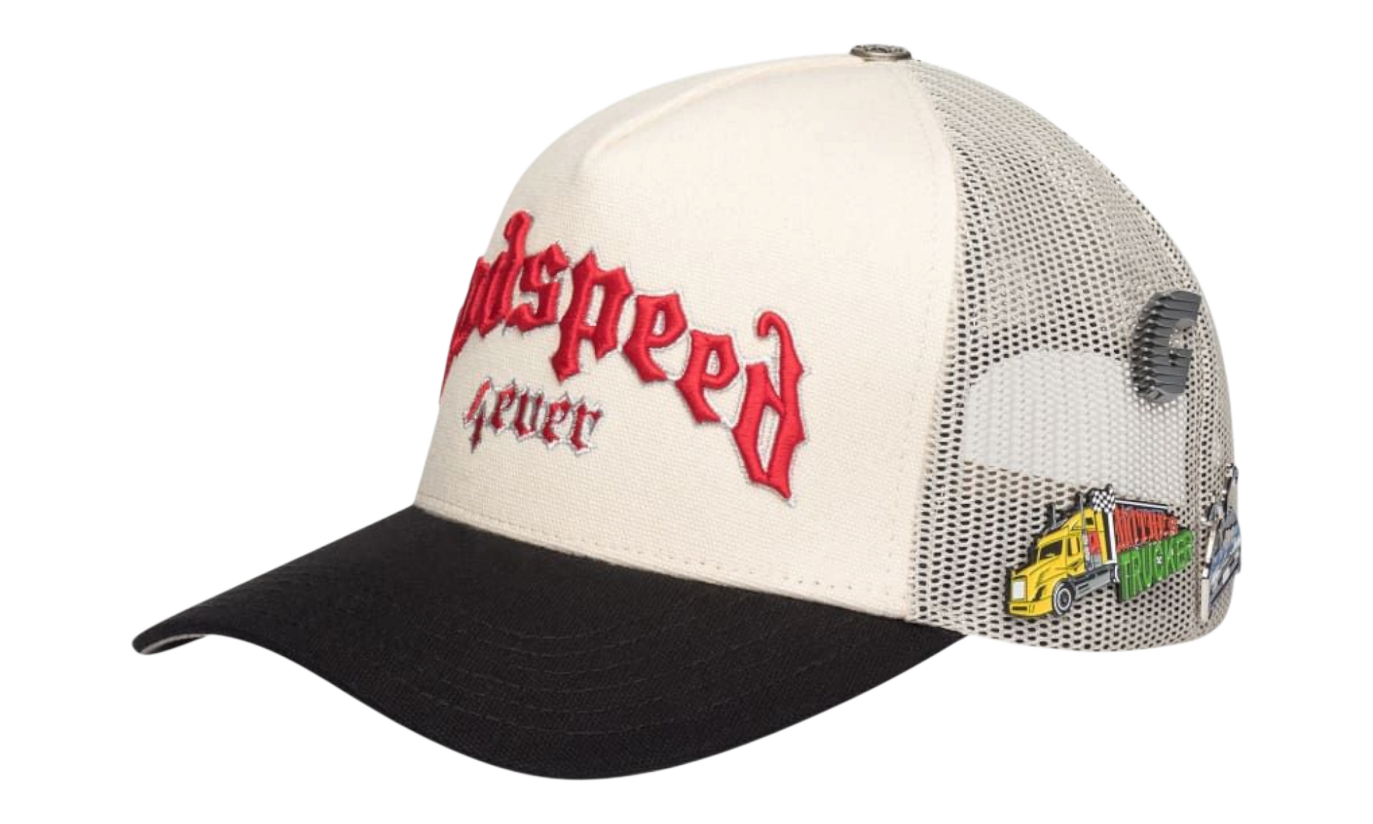 Godspeed Forever White/Red/Black Trucker Hat