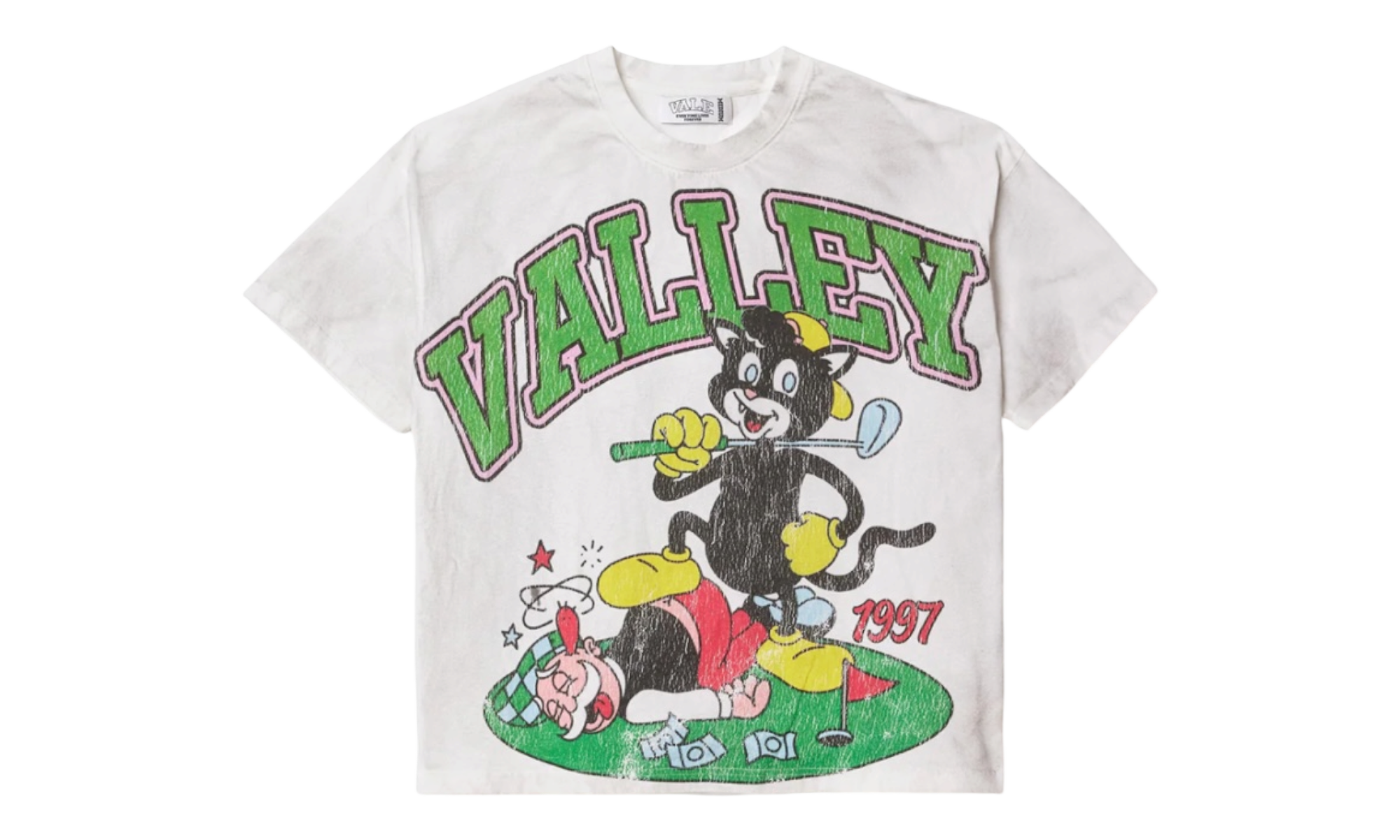 Vale Lives Black Cat White T-Shirt (PreOwned)