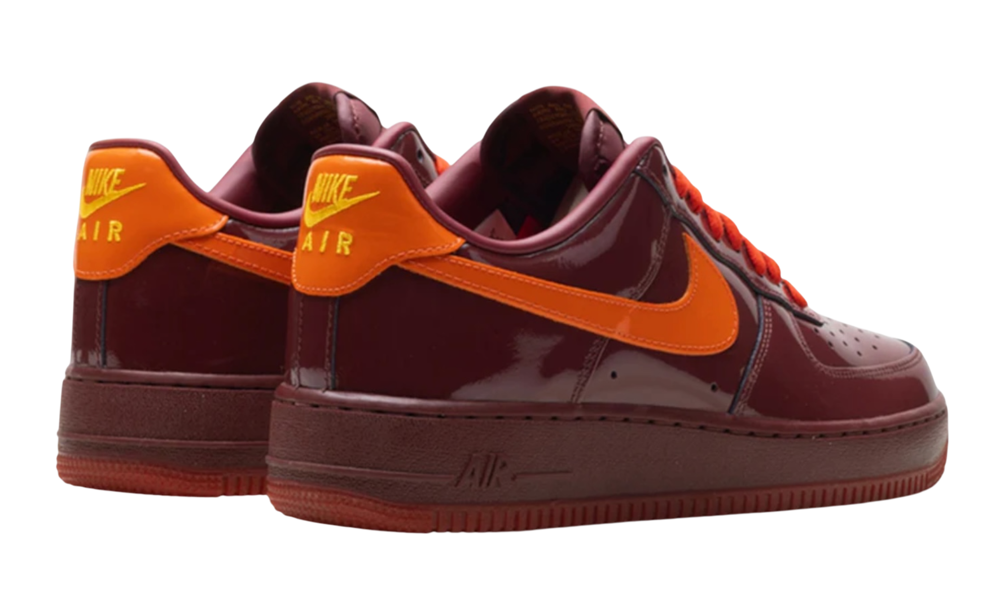 Nike Air Force 1 Low Patent Leather Dark Team Red Safety Orange