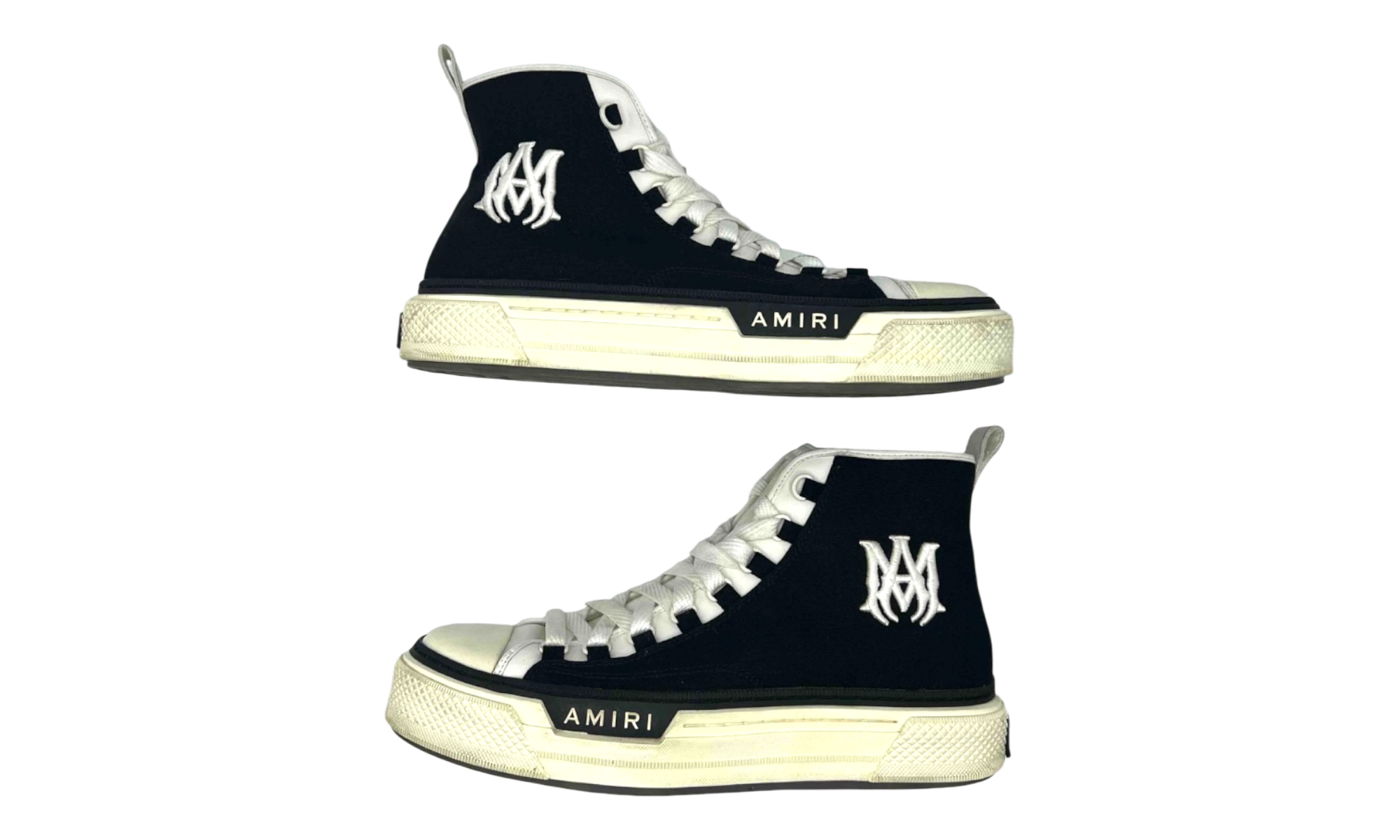 AMIRI M.A. Logo Court High Black White (PreOwned) (No Box)