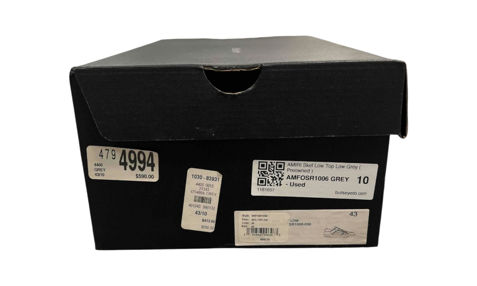 AMIRI Skel Low Top Low Grey ( Preowned )