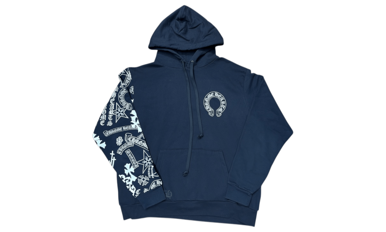 Chrome Hearts All Over Print Sleeve Black Hoodie