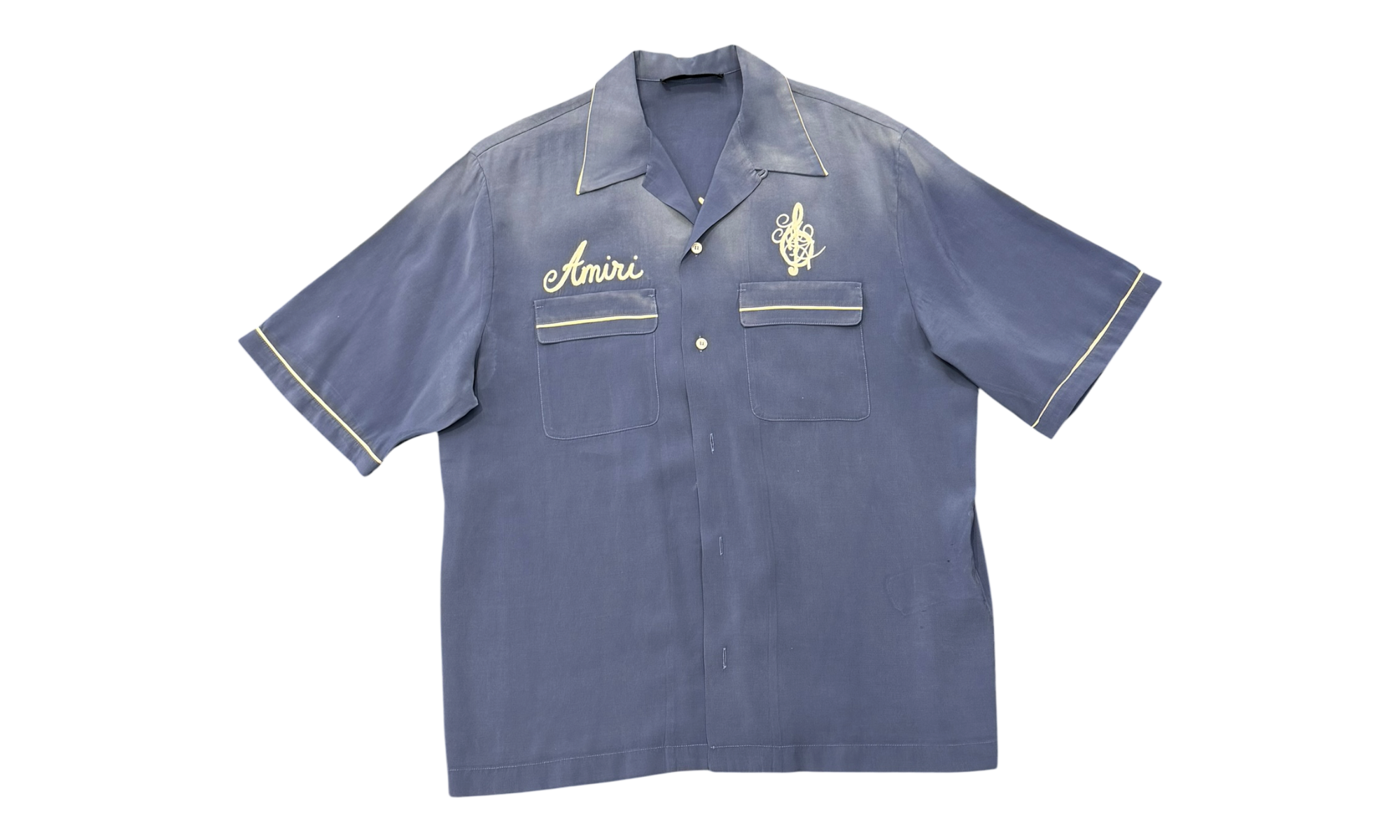 Amiri Saturday Night Camp Collar Bowling Shirt ( Preowned )