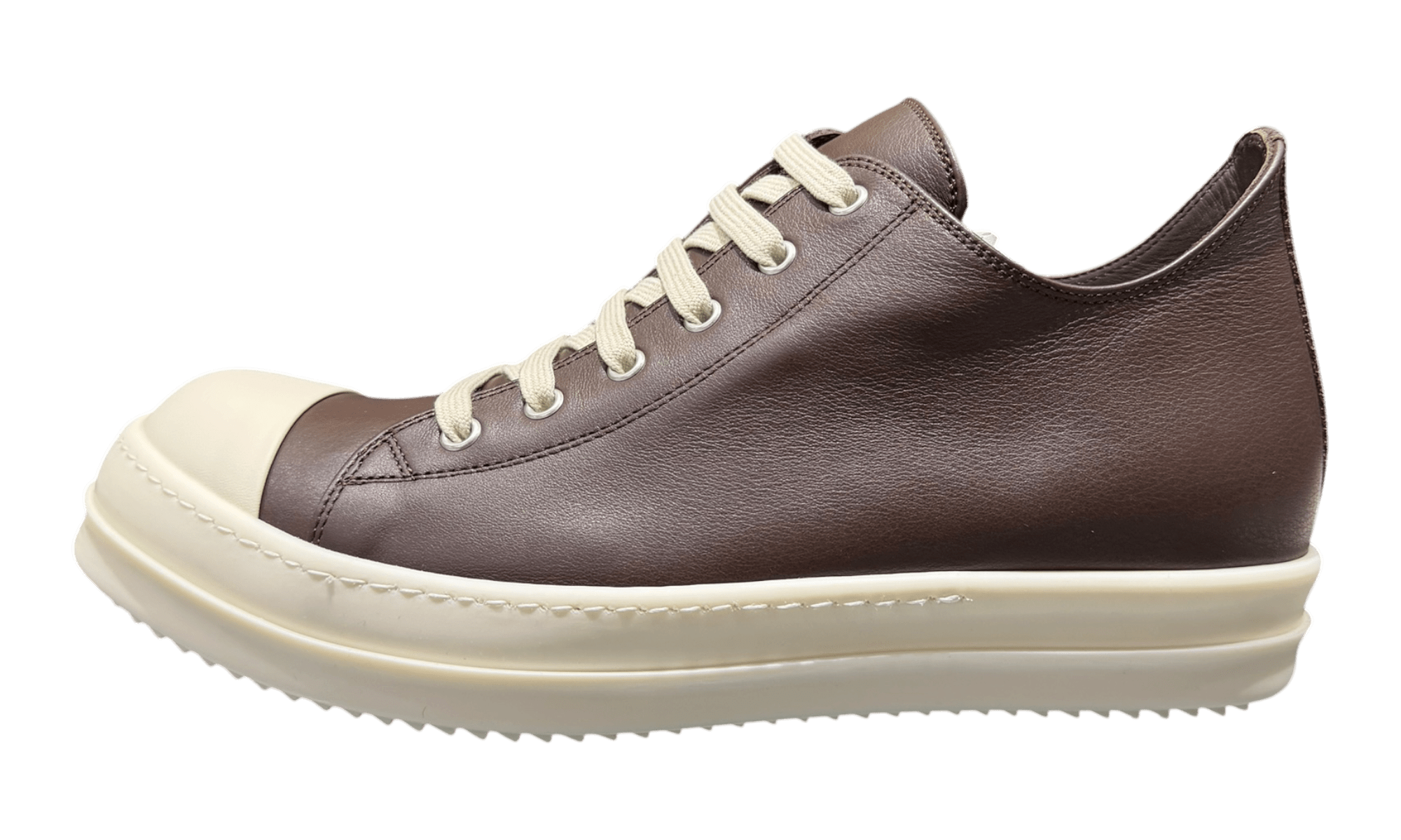 Rick Owens Brown Temple Low Sneakers