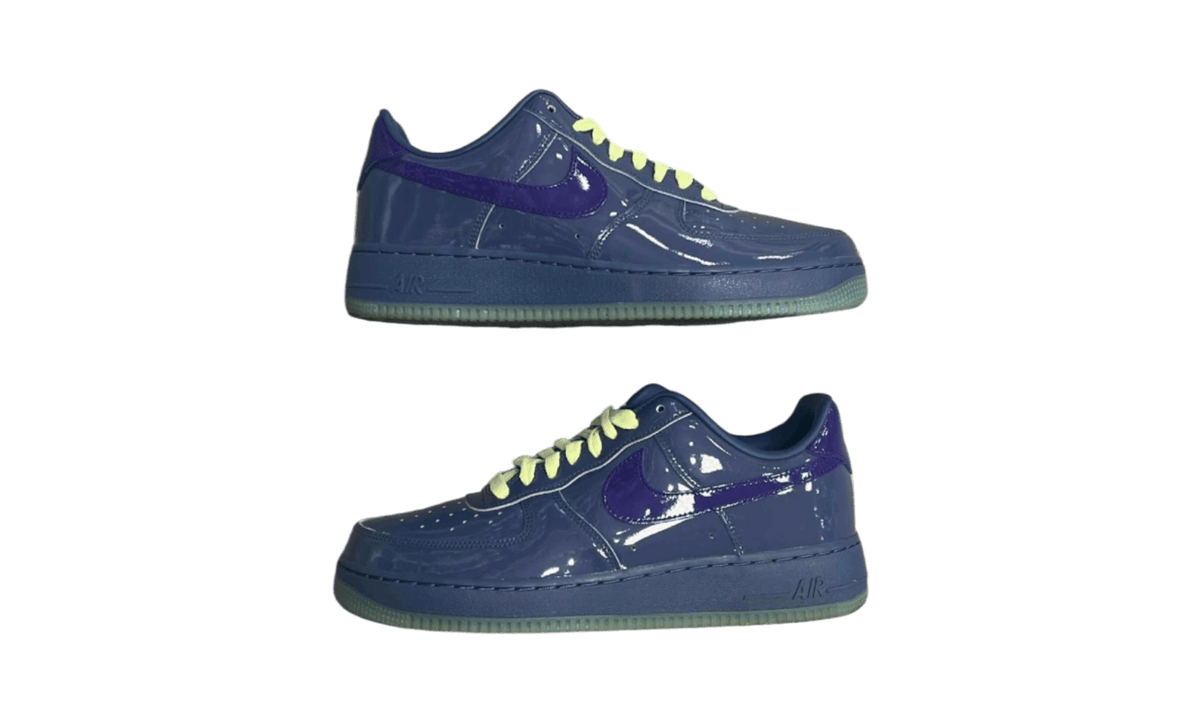 Nike Air Force 1 Low Patent Leather Mystic Navy Grape Ice (PreOwned) (No Box)