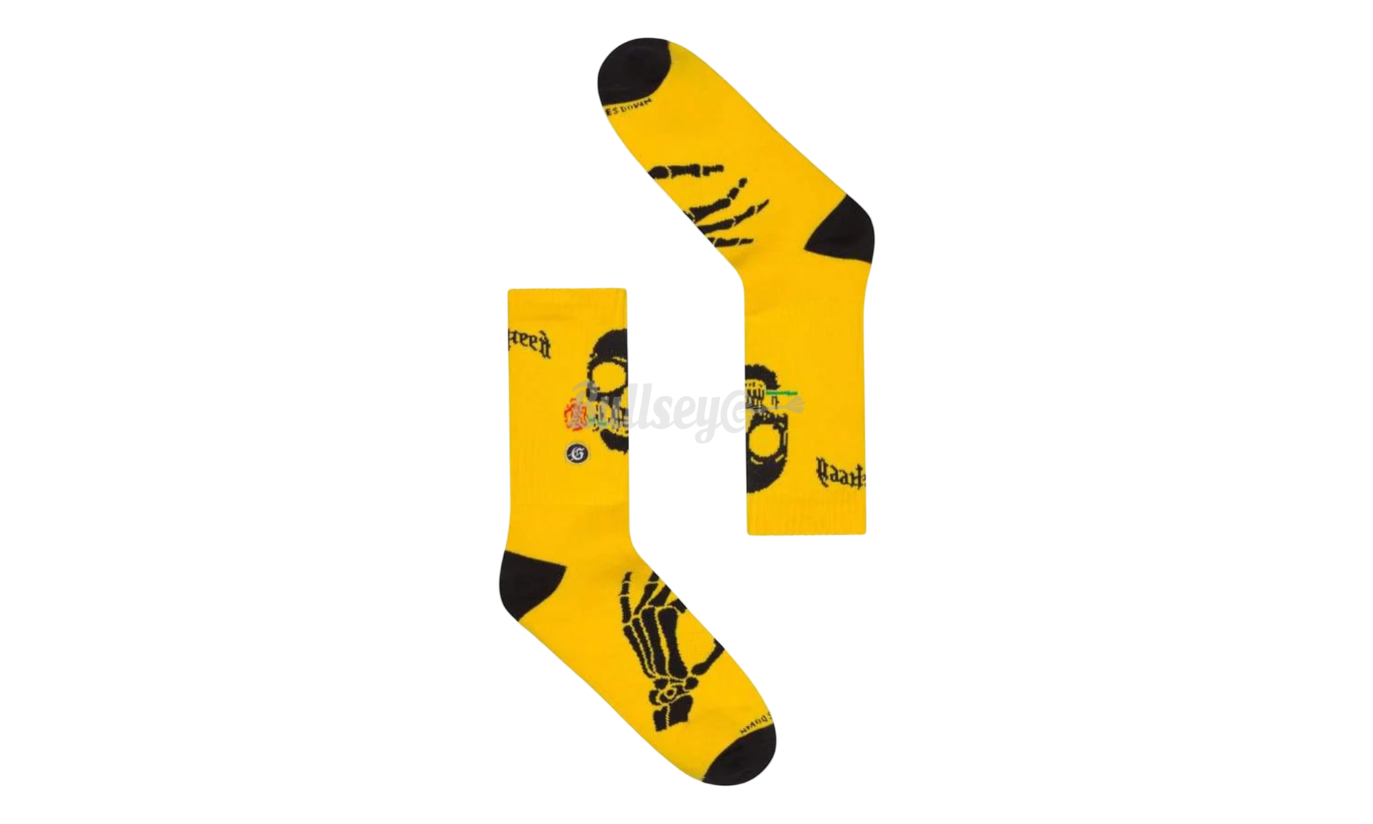 Godspeed Skull & Roses Yellow Socks