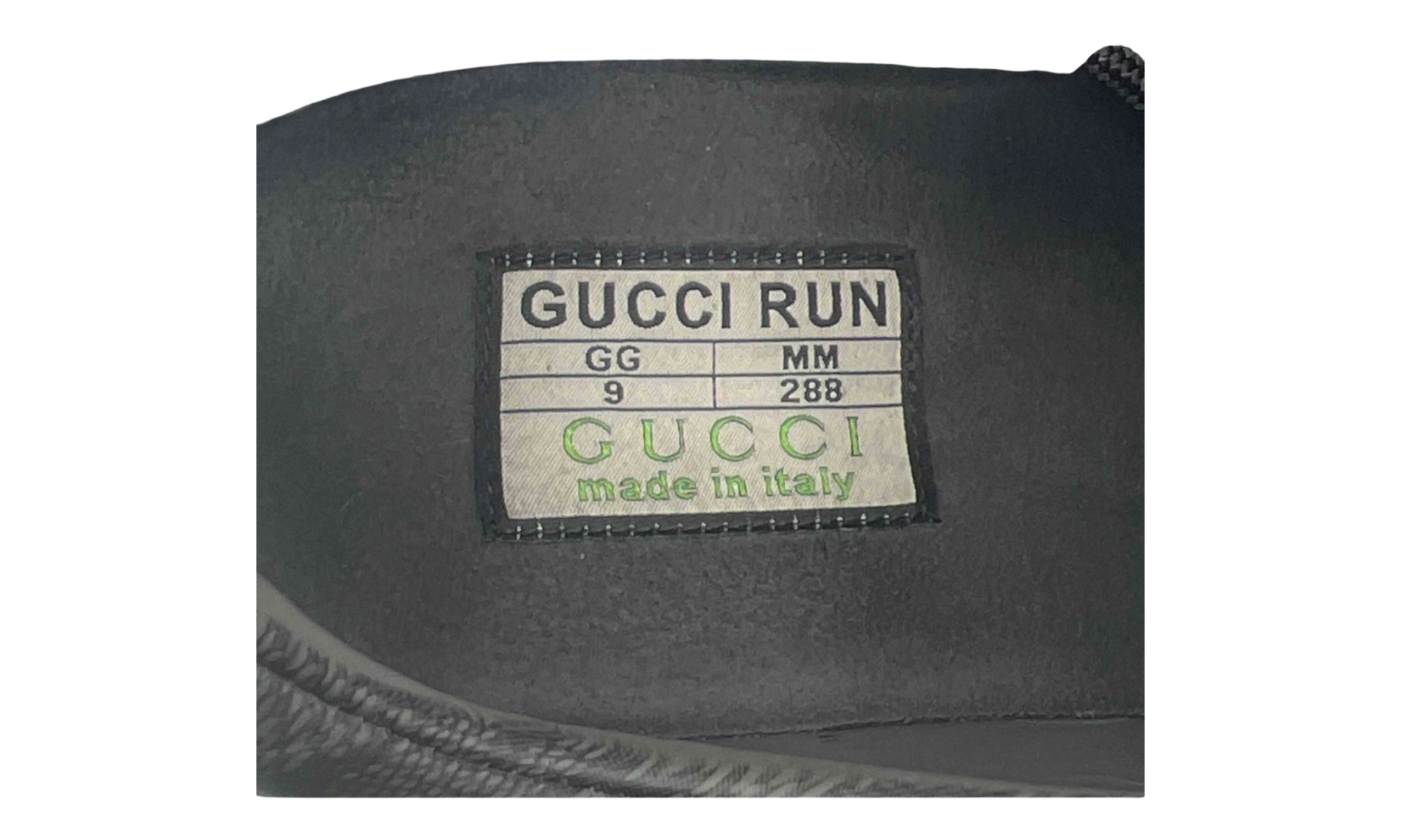 Gucci Run "GG Water Transfer Print Black" Sneakers (PreOwned)