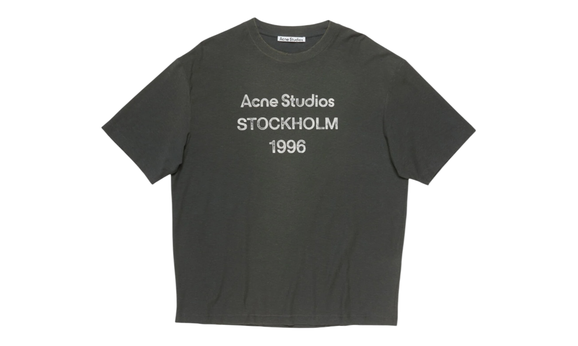 Acne Studios Sprayed Faded Black Logo T-Shirt
