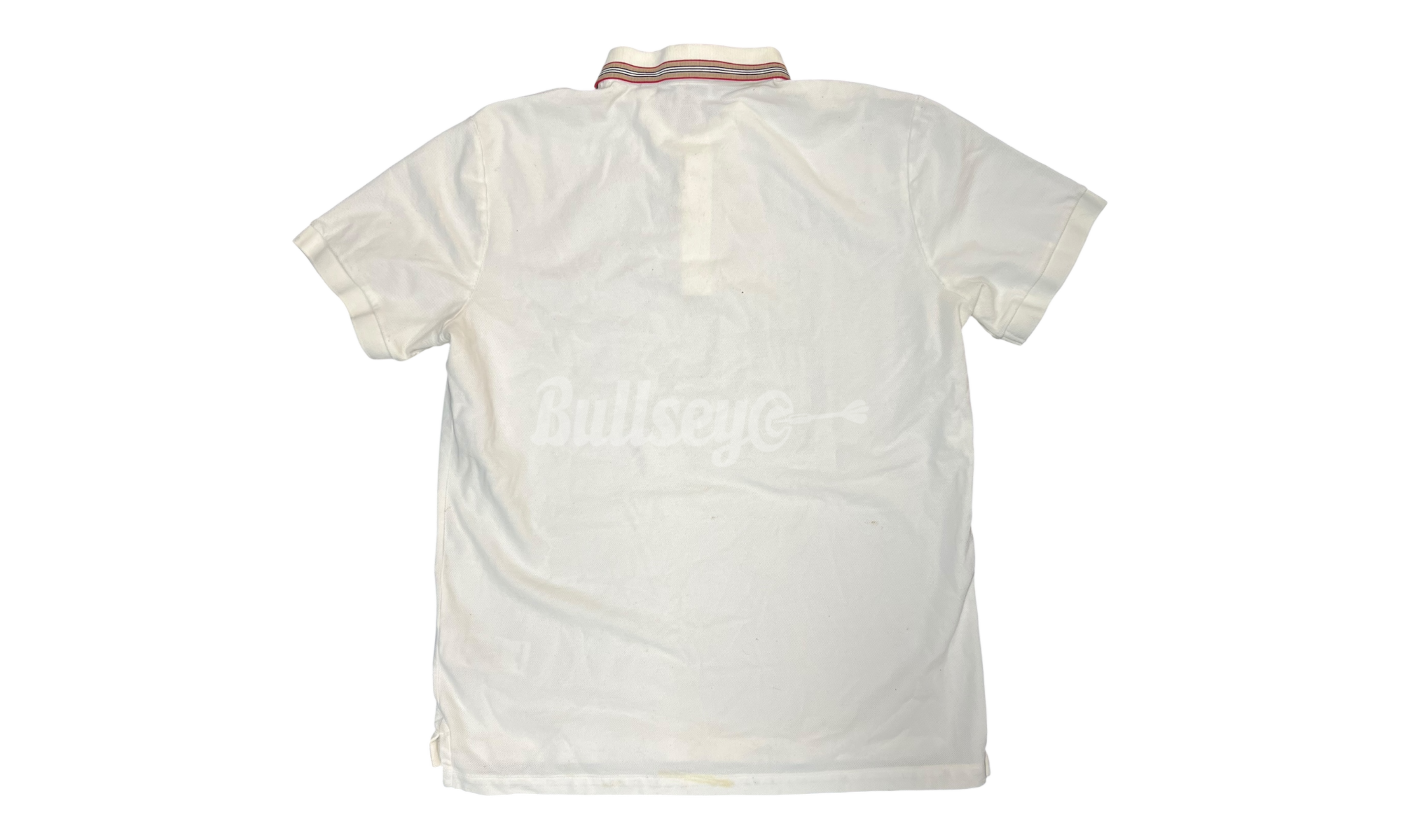Burberry Logo Collar White Polo T-Shirt (PreOwned)