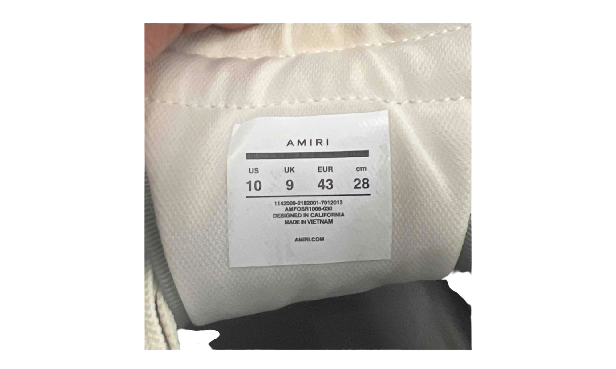 AMIRI Skel Low Top Low Grey ( Preowned )