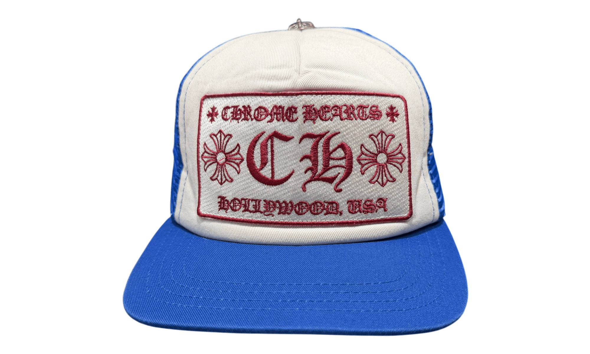 Chrome Hearts White/Blue CH Trucker Hat (PreOwned)