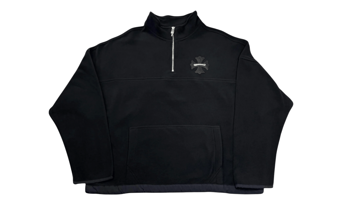 Chrome Hearts 'Plus Cross Patch' Black Fleece Quarter Zip Jacket
