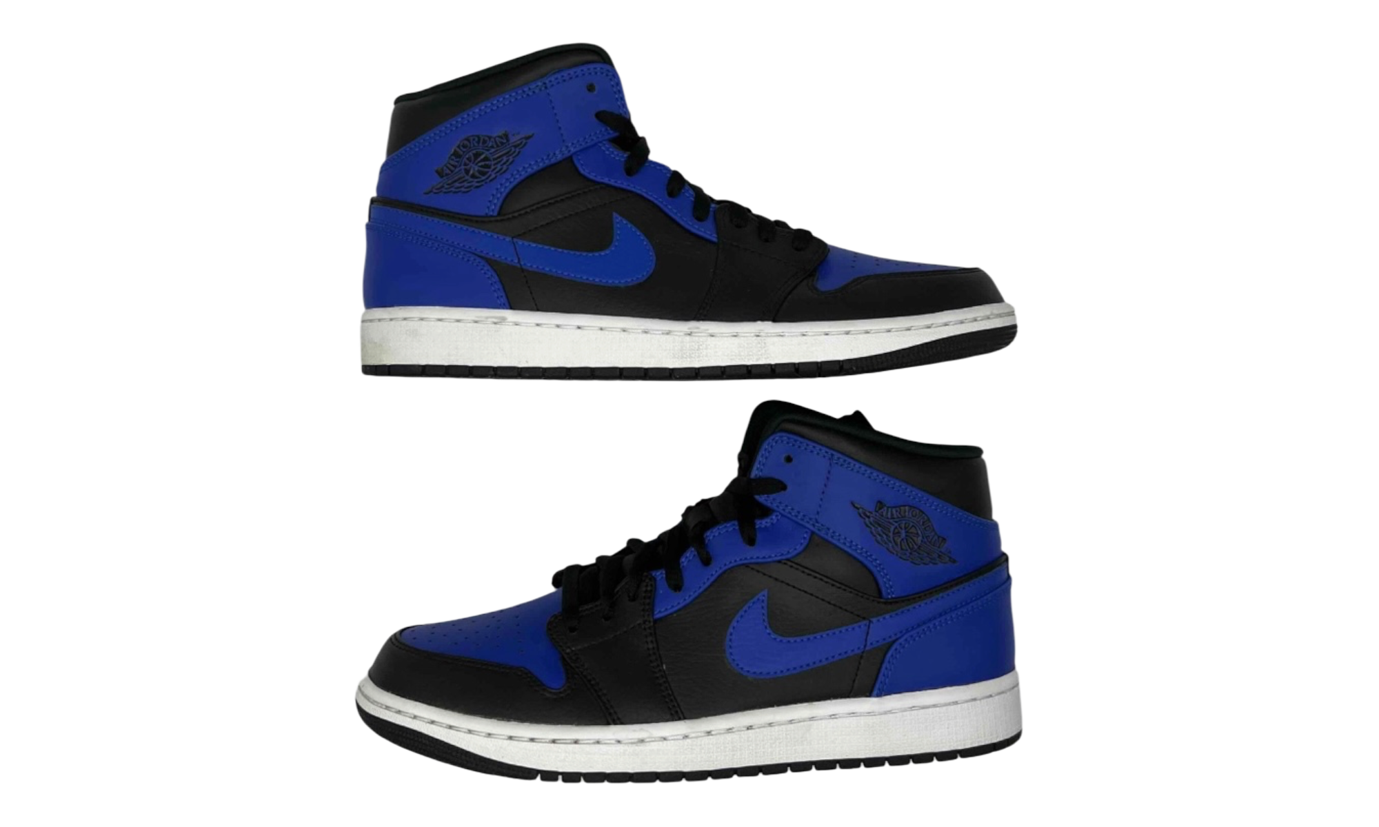 Jordan 1 Mid Hyper Royal Tumbled Leather (PreOwned)
