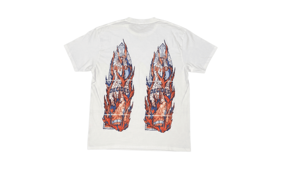 Who Decides War NYC Flame Glass White T-Shirt (PreOwned)