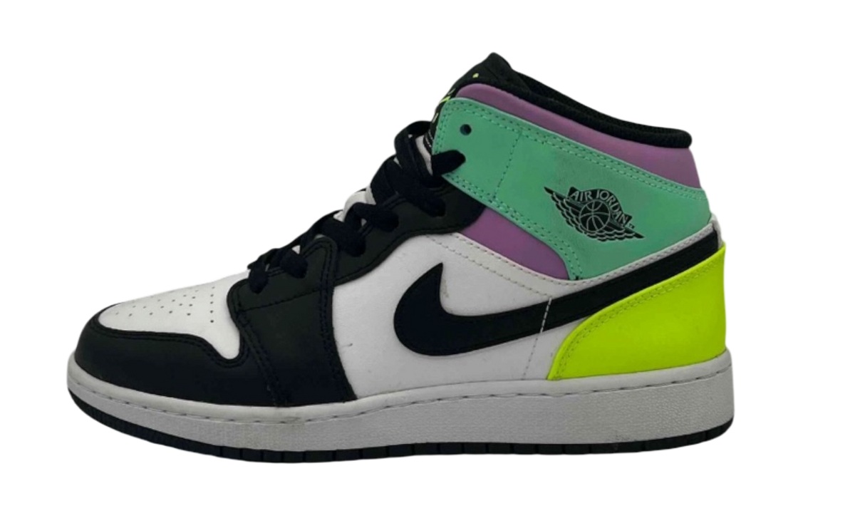 Jordan 1 Mid Pastel Black Toe (GS) (PreOwned)