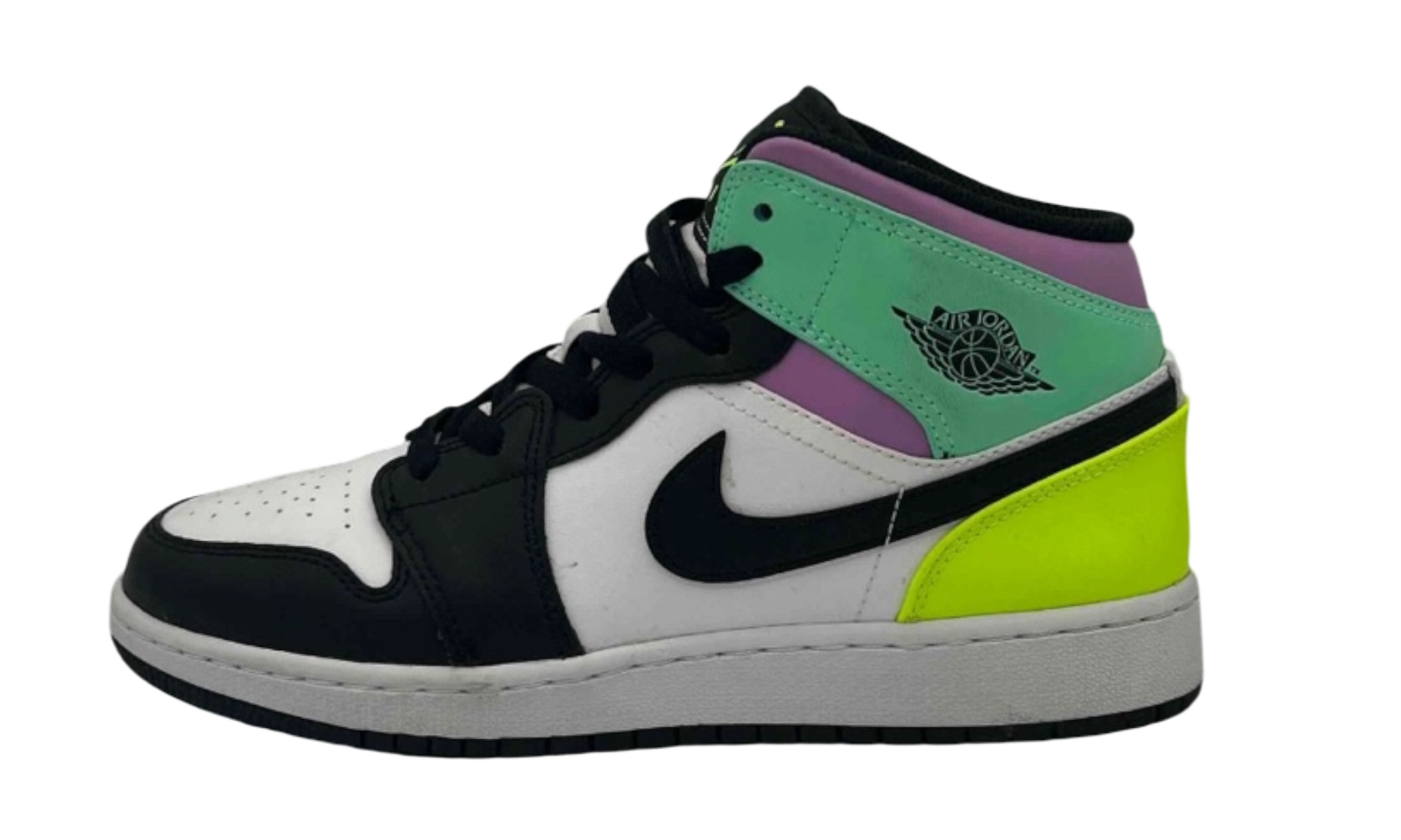 Jordan 1 Mid Pastel Black Toe (GS) (PreOwned)