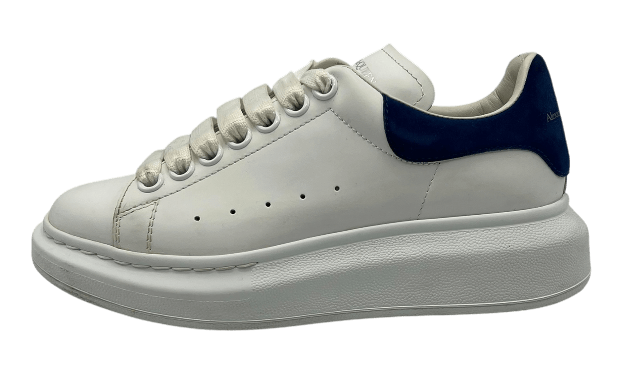 Alexander McQueen Oversized Sneaker White Paris Blue (Kids) (PreOwned) (No Box)