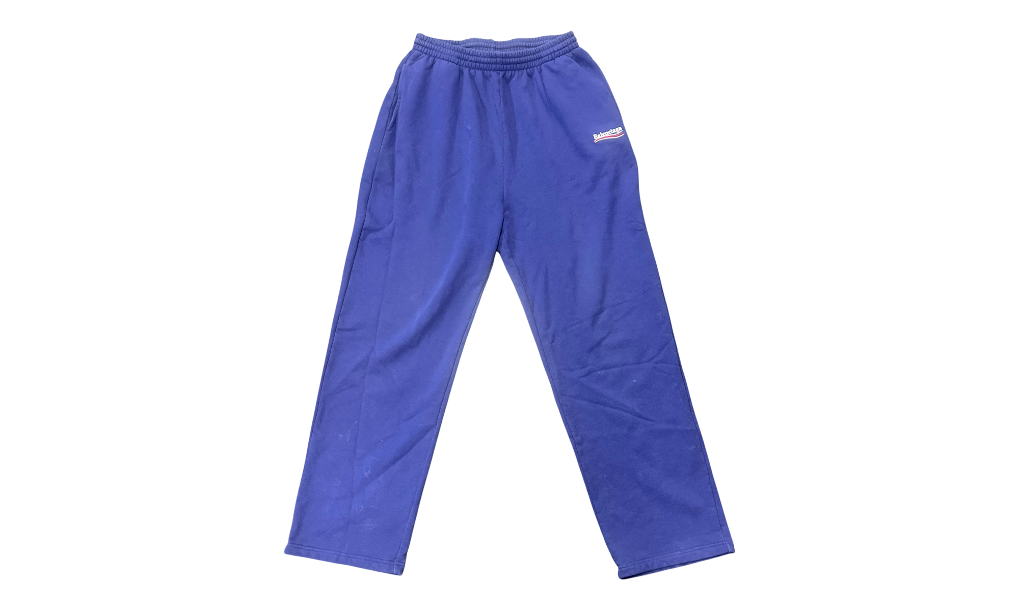Balenciaga Politcal Logo Indigo Sweatpants (PreOwned)