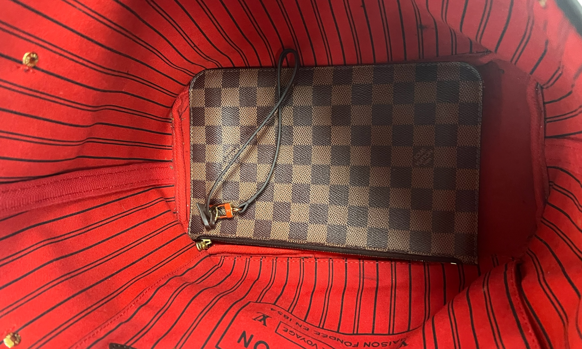 Louis Vuttion Neverfull MM Damier Brown Tote Bag (PreOwned)