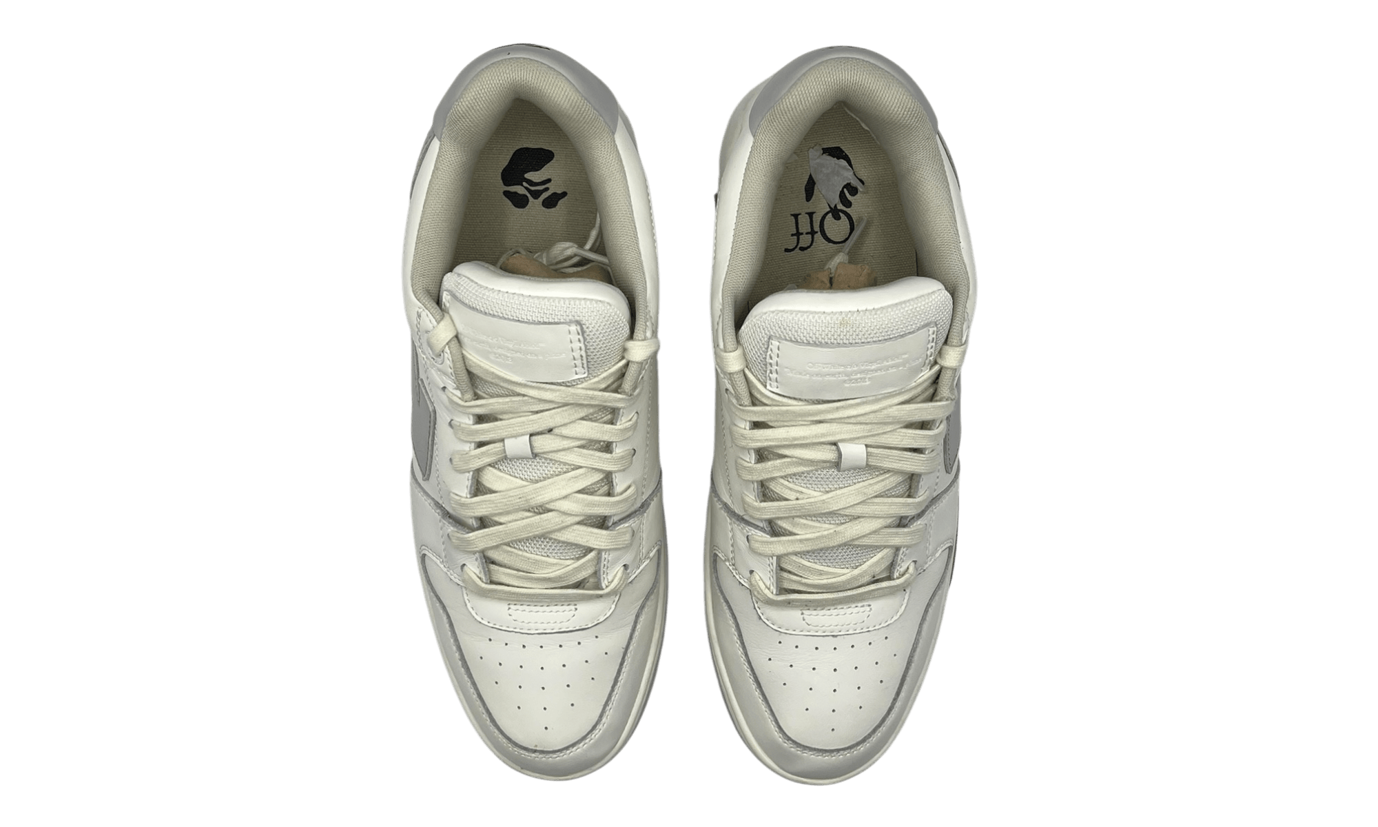OFF-WHITE Out Of Office OOO Low Tops Grey White (2022) (PreOwned)
