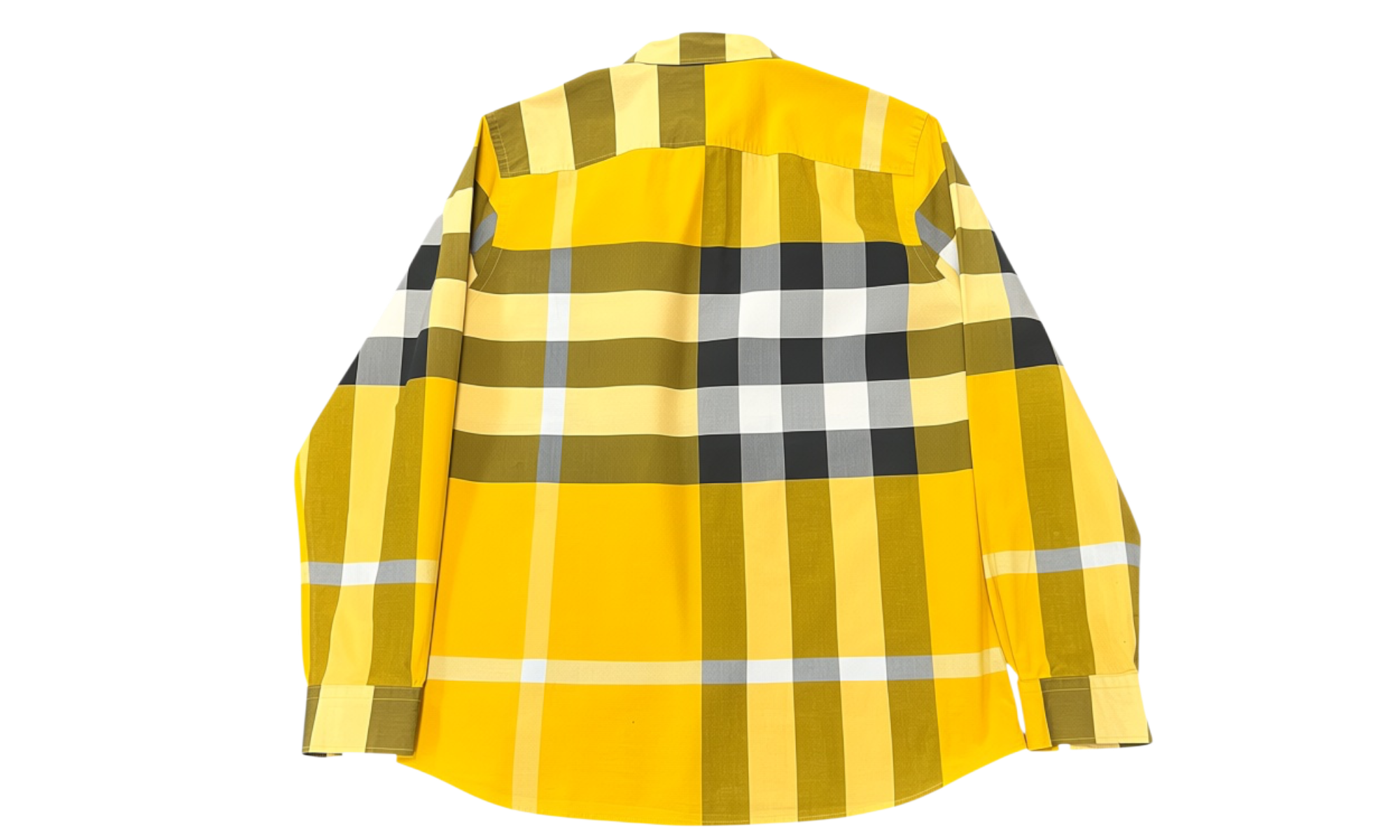 Burberry Yellow Check Stretch Poplin Shirt (PreOwned)