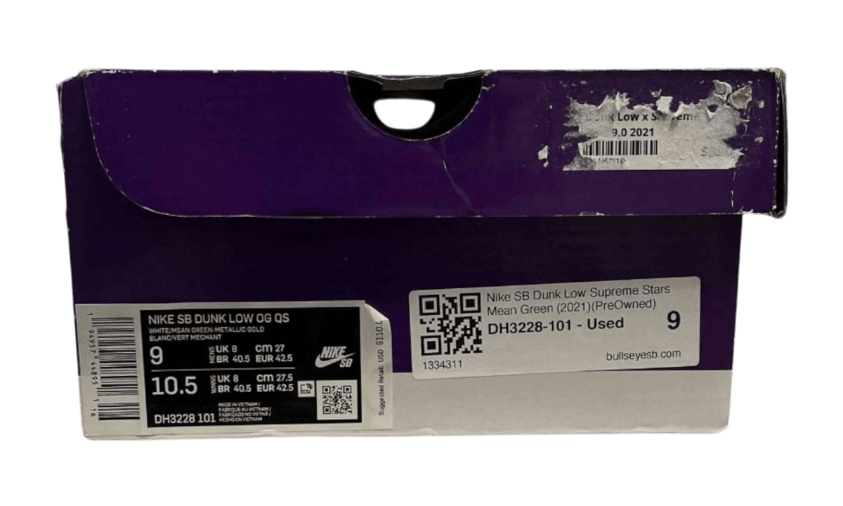 Nike SB Dunk Low Supreme Stars Mean Green (2021)(PreOwned)