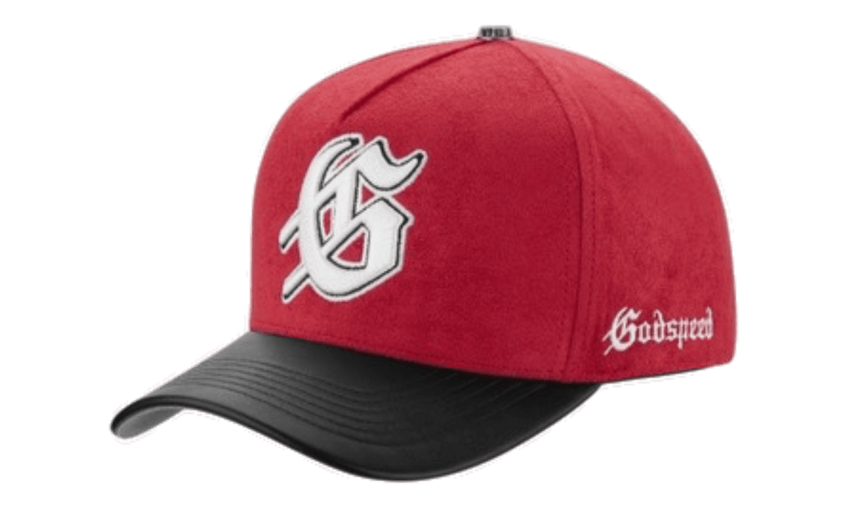 Godspeed Insignia Leather/Suede Hat Red/Black