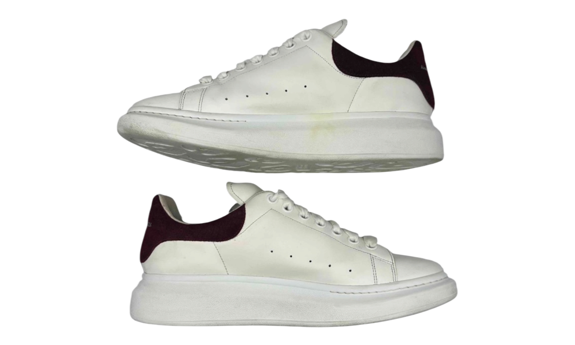 Alexander McQueen Oversized "White/Burgundy" (PreOwned)