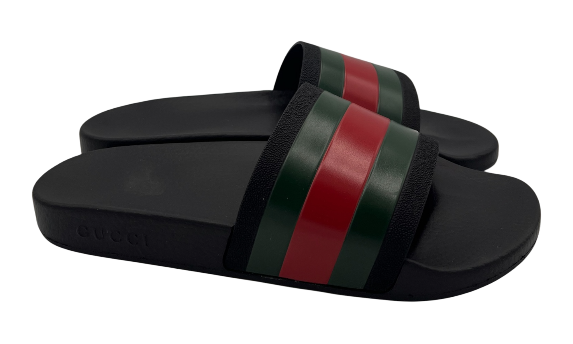 Gucci Rubber Slides Red Green