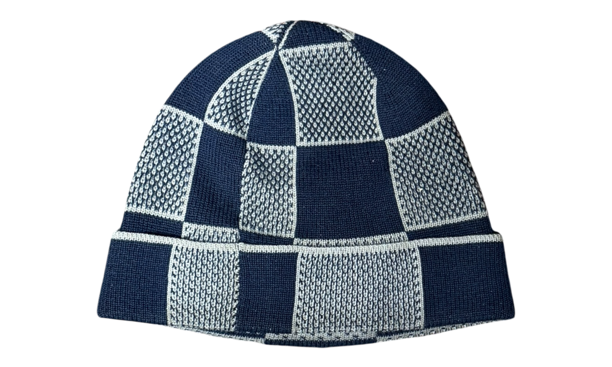Louis Vuitton Damier Heritage Navy/Grey Beanie (PreOwned)