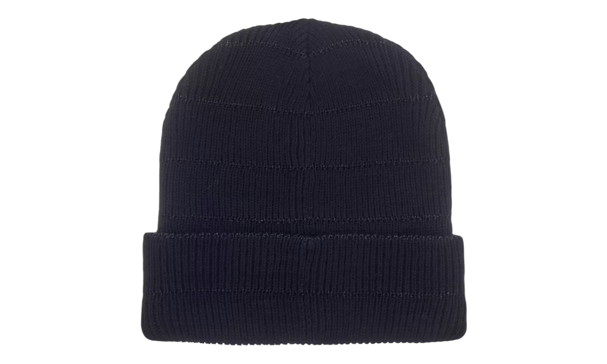 Supreme Metallic Stripe Beanie Black
