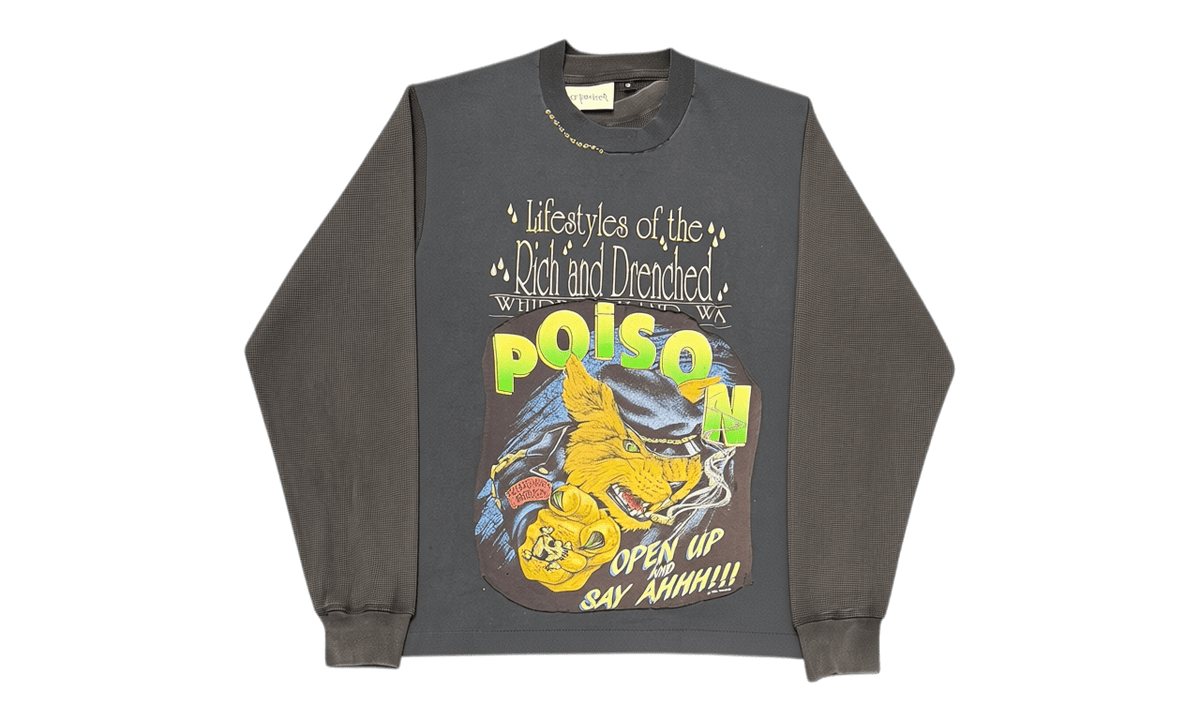 Poor Parker Vintage 1 of 1 Cut & Sewn Poison Black Thermal Longsleeve T-Shirt