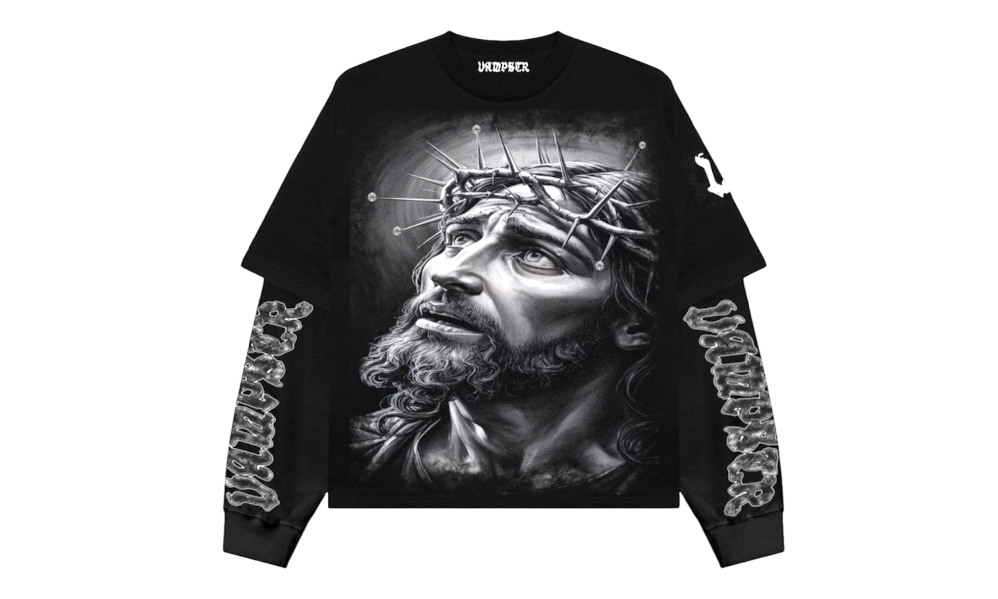 Vampstr Risen Thermal Black Longsleeve T-Shirt