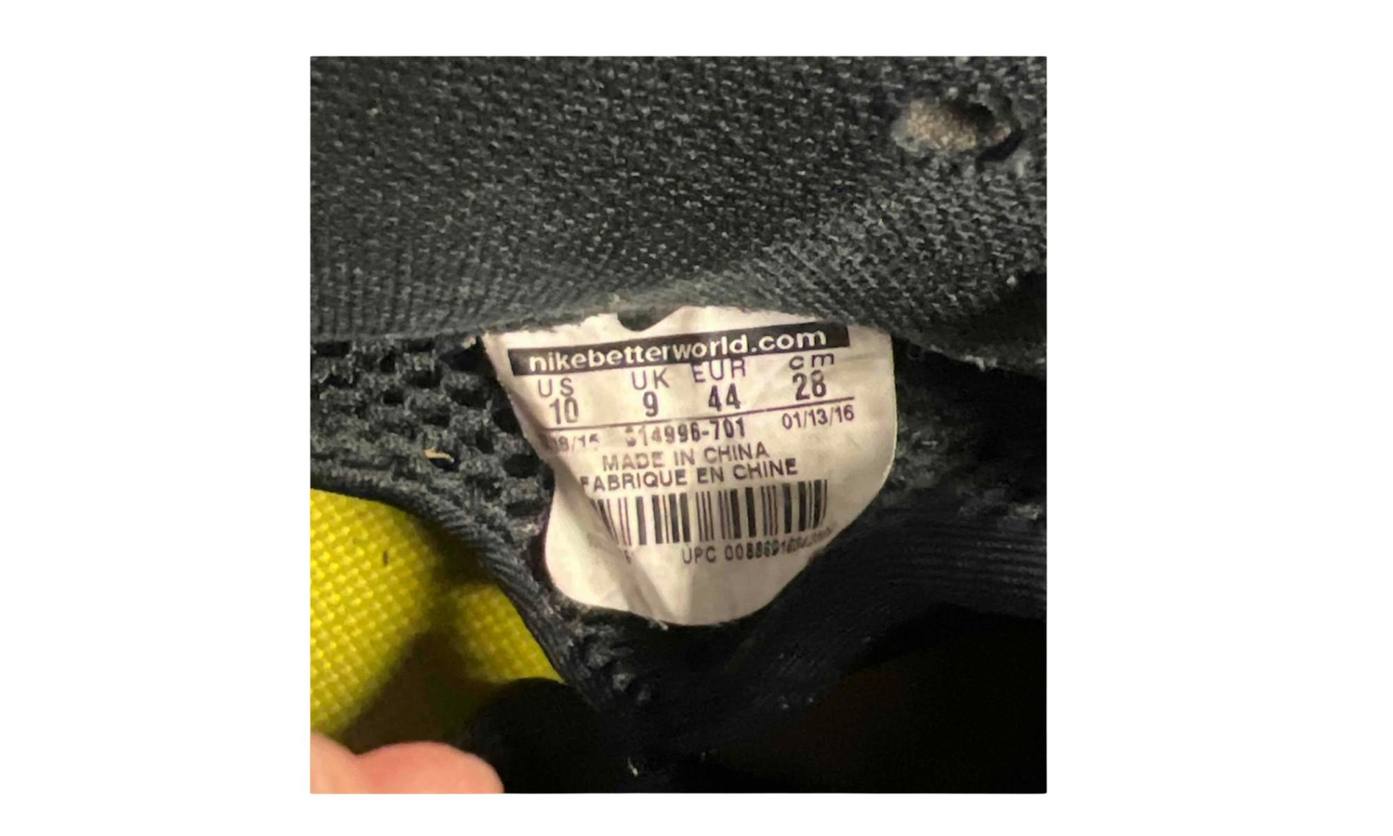 Nike Air Foamposite One Wu-Tang Optic Yellow (PreOwned) (No Box)