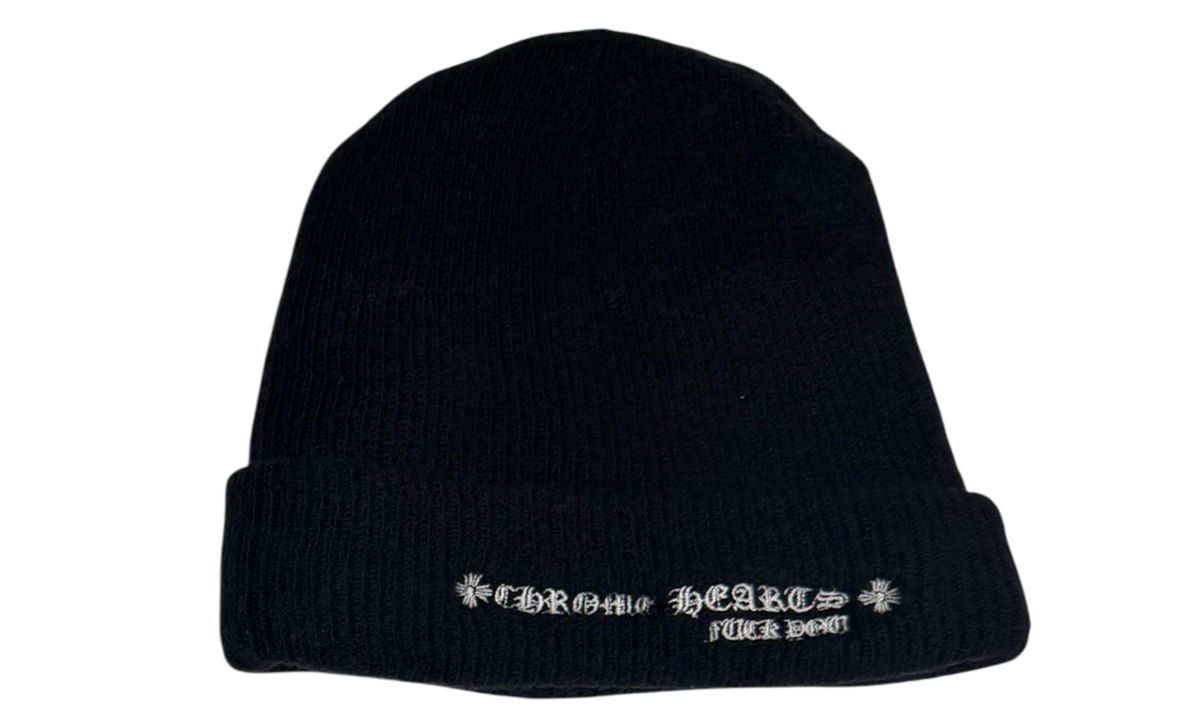 Chrome Hearts Cross Fuck You Black Beanie 