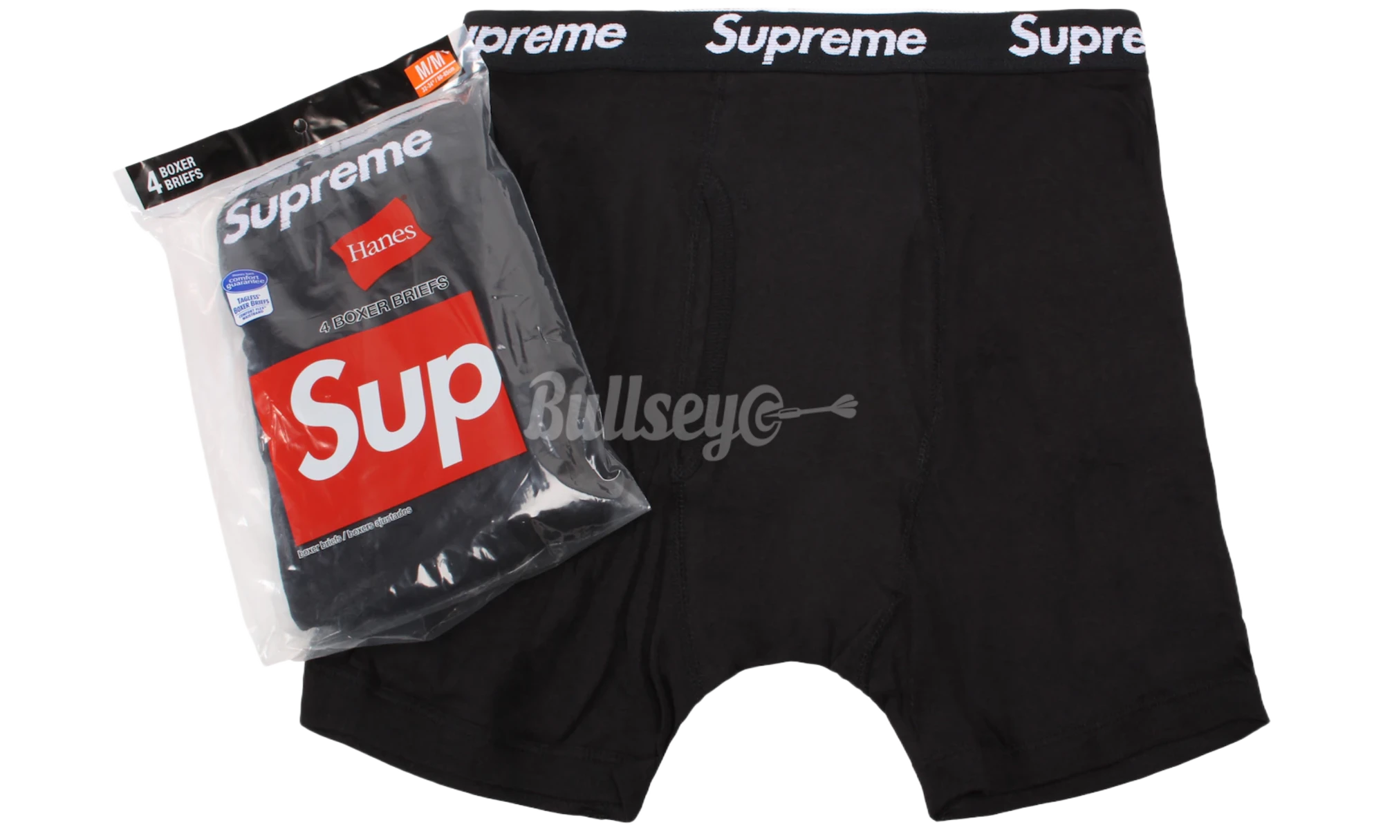 Supreme Hanes Boxer Briefs (4 Pack) Black