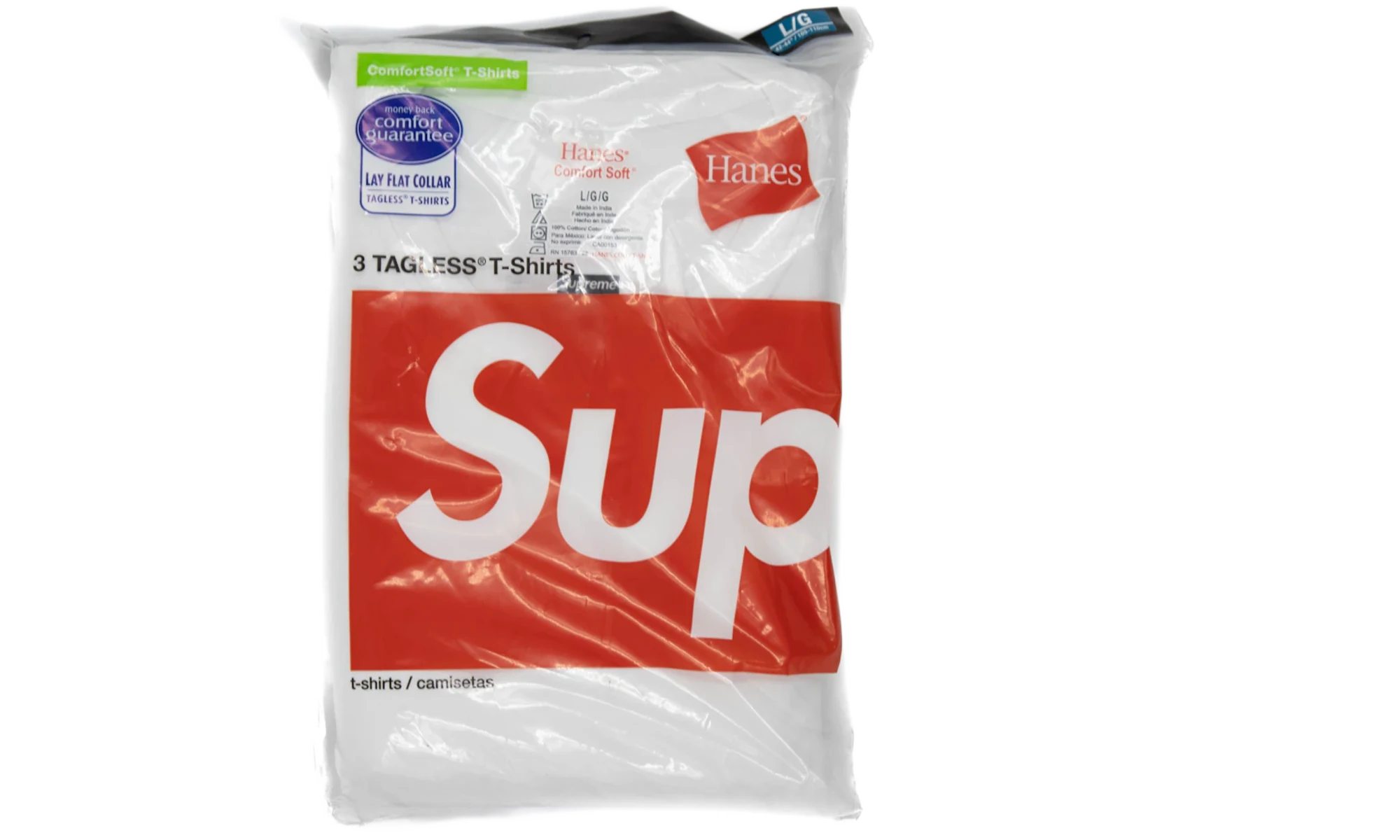 Supreme Hanes Tagless Tees (3 Pack) White
