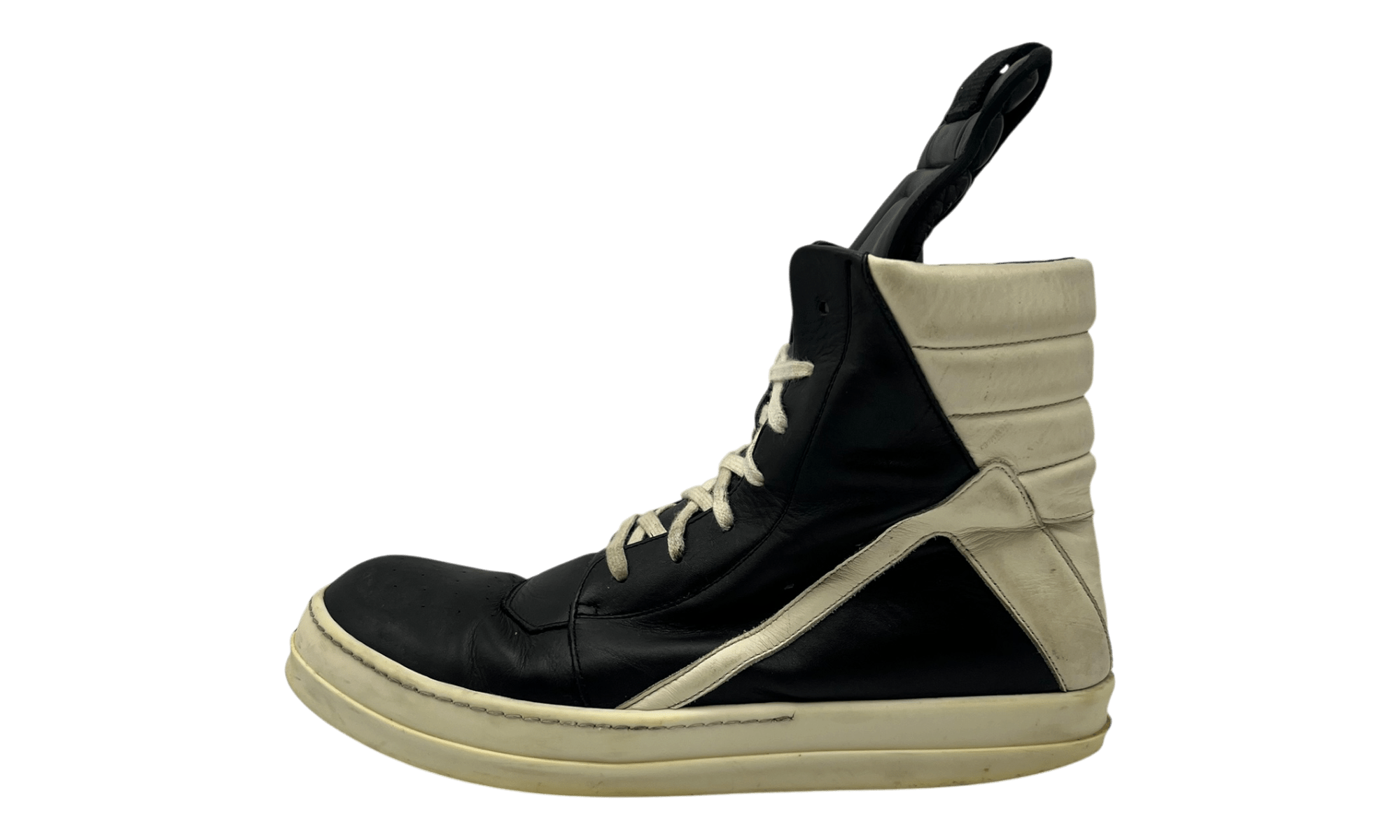 Rick Owens Black Temple Geobasket Sneakers (PreOwned) (No Box)