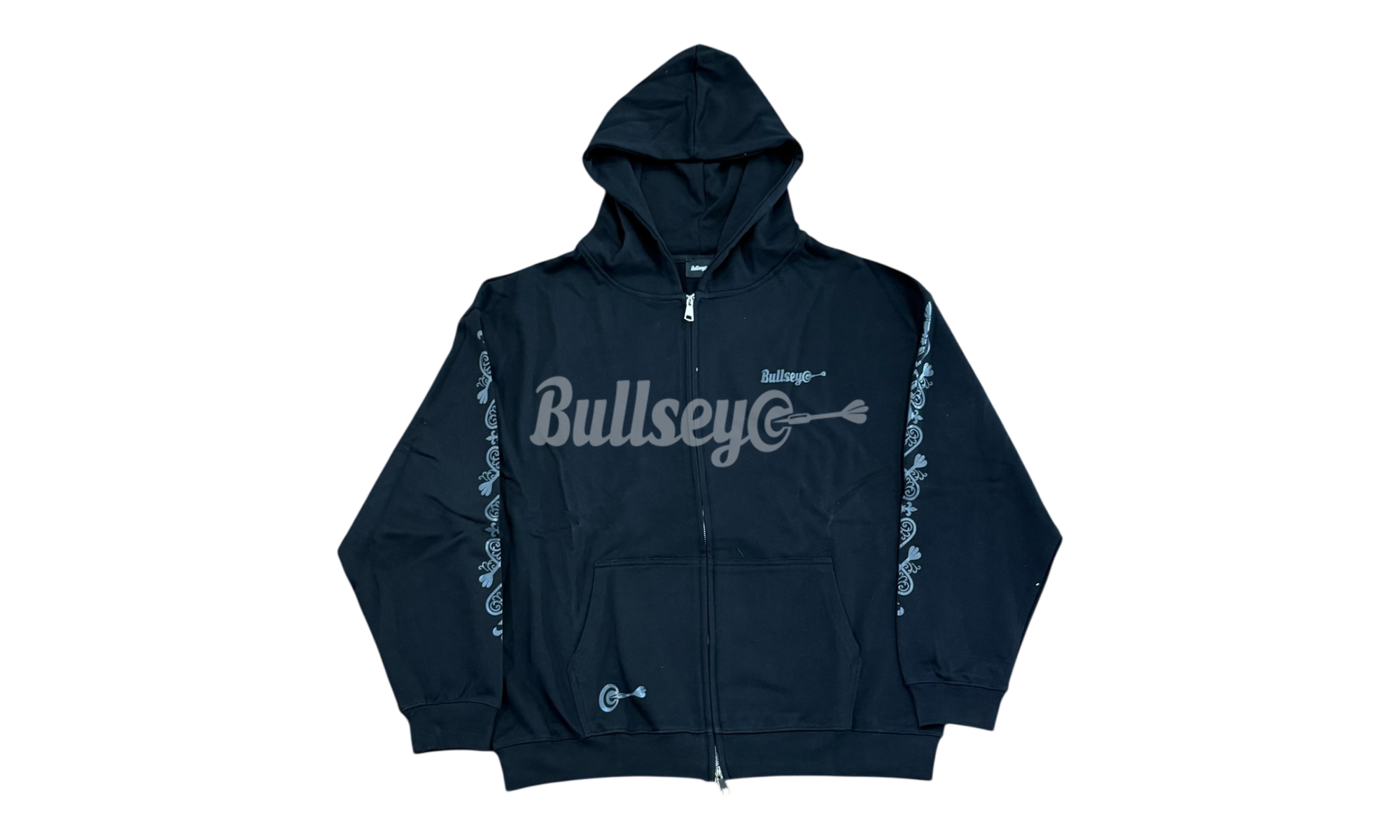 Bullseye Ace of Darts Black Sweatsuit (Zip-Up Hoodie & Sweatpants)