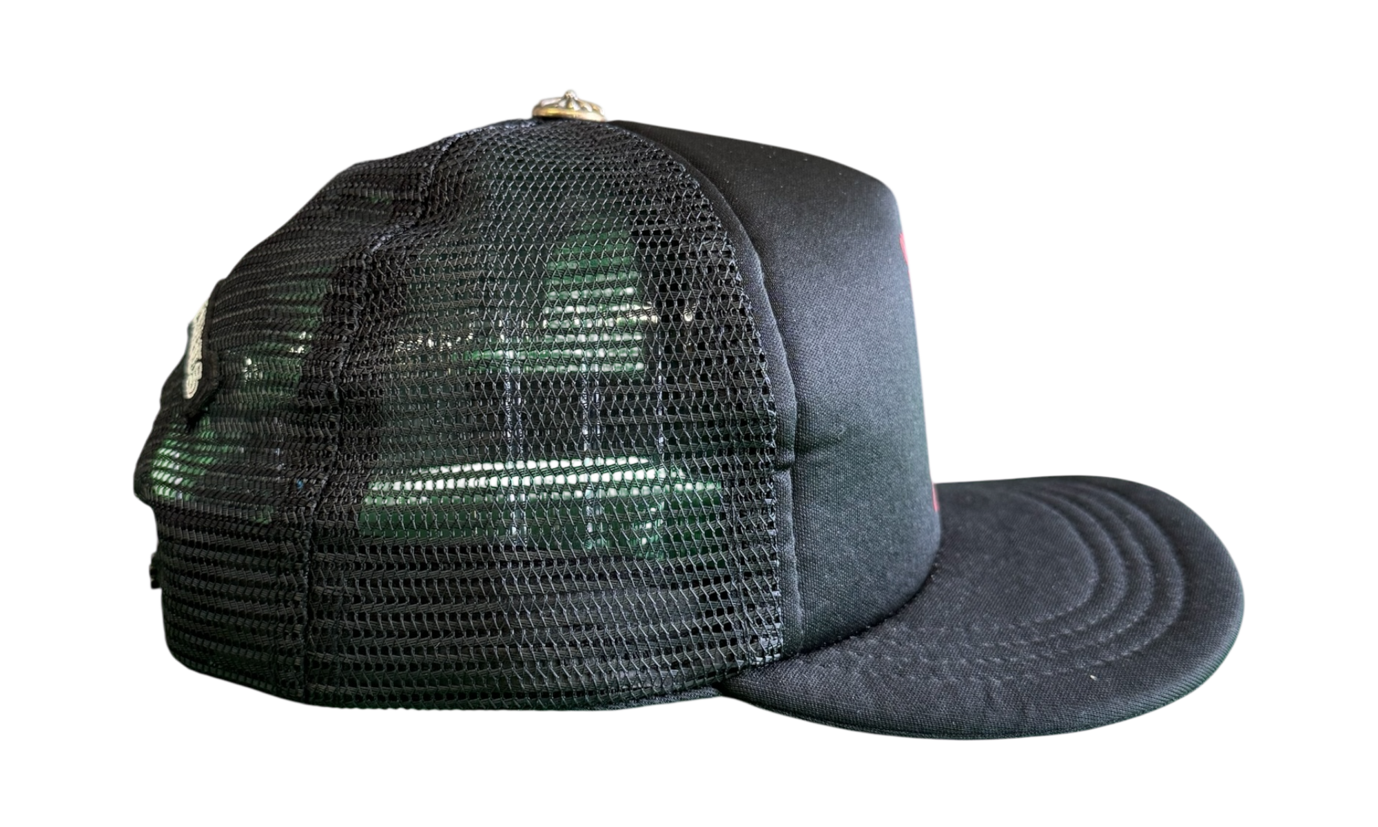 Chrome Hearts Red Letter Black Trucker Hat (PreOwned)