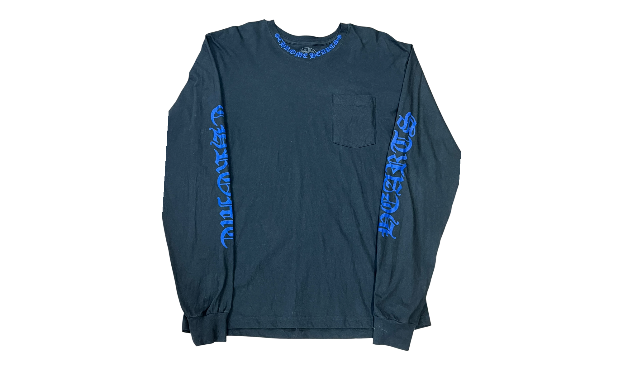 Chrome Hearts 1988 Blue Neck Logo Long Sleeve T-Shirt (Preowned)