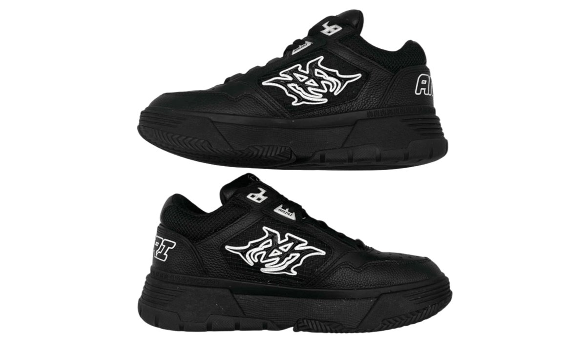 Amiri Log Detail Low-Top Black Sneakers (PreOwned)