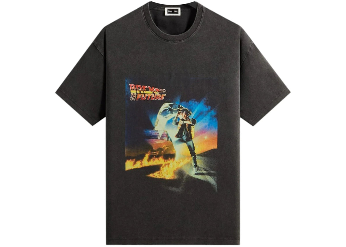 Kith x Back to the Future Chrome Title Vintage Tee Black