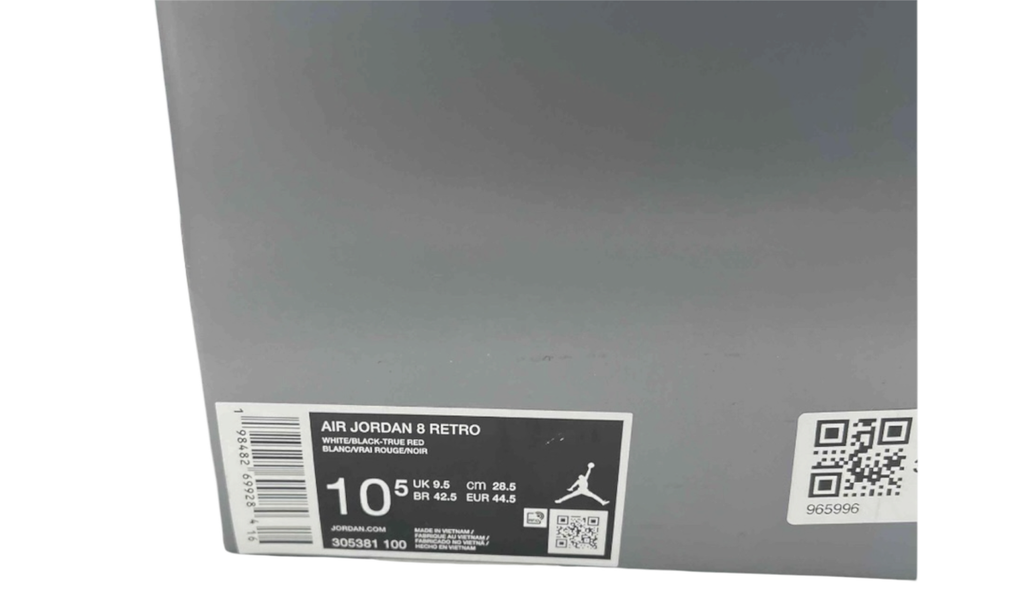 Jordan 8 Retro White True Red (2025)(Preowned)