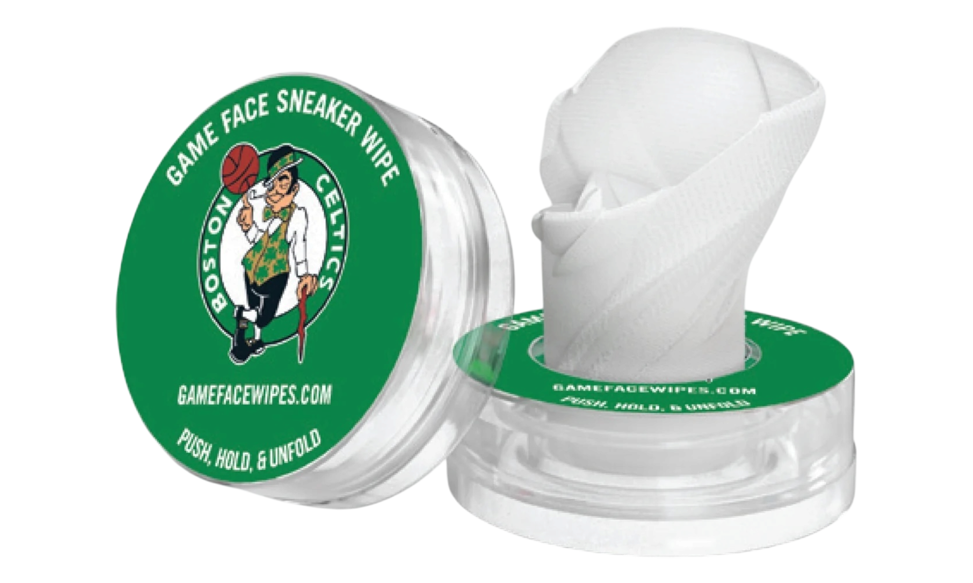Game Face Kicks On-The-Go Sneaker Cleaning Wipes Celtics